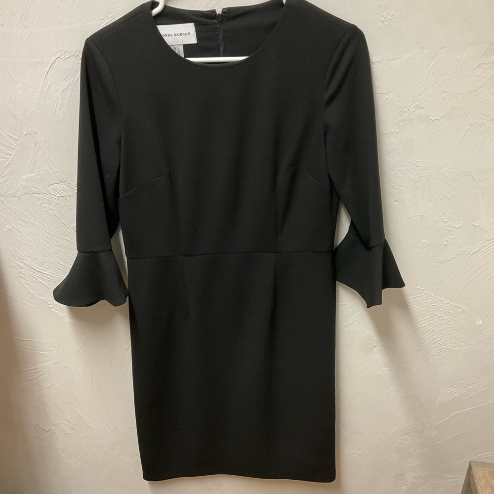 Donna Morgan 3/4 Length Black Dress